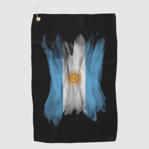 Argentinische Flagge Pinselstrich, nationale Flagg Golfhandtuch