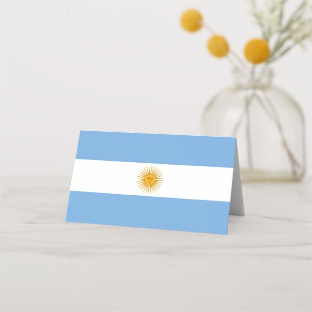 Argentinische Flagge Platzkarte (Vorderseite)