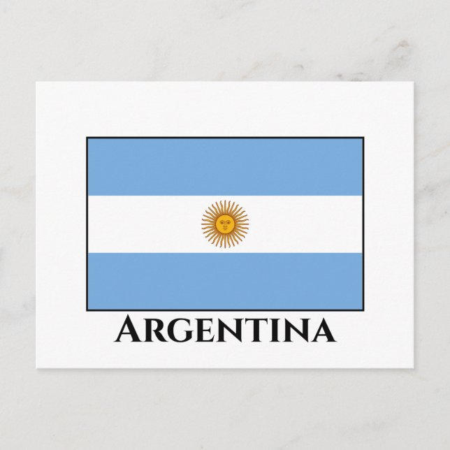 argentinische Flagge Postkarte (Vorderseite)