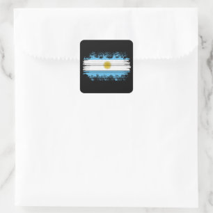 Argentinische Flagge Quadratischer Aufkleber