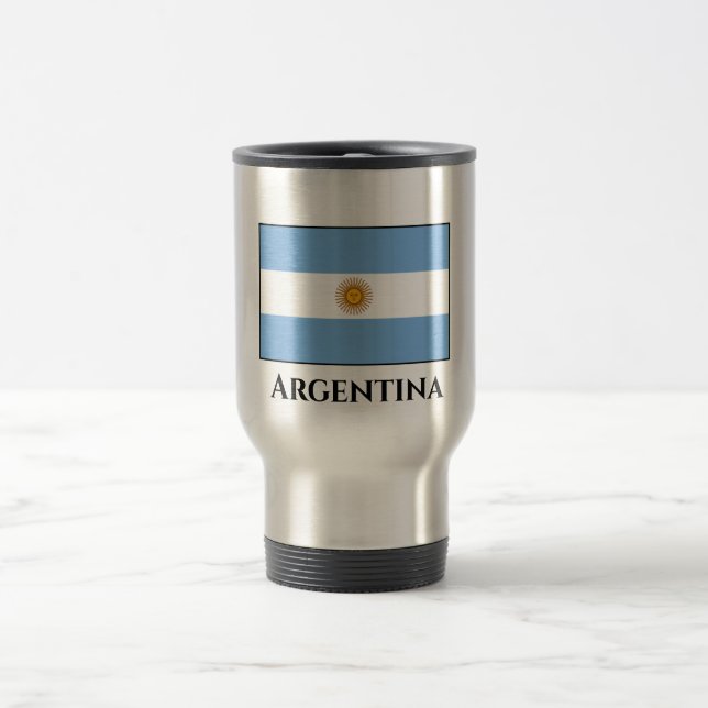 argentinische Flagge Reisebecher (Mittel)