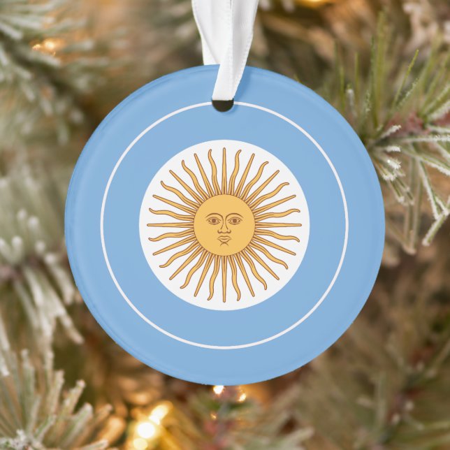 Argentinische Flagge Roundel, Argentinische Flagge Ornament (Baum)