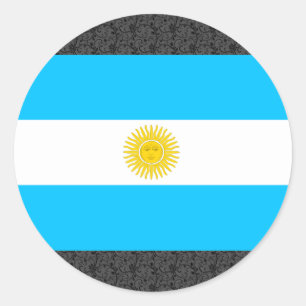 Argentinische Flagge Runder Aufkleber