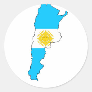 Argentinische Flagge Runder Aufkleber