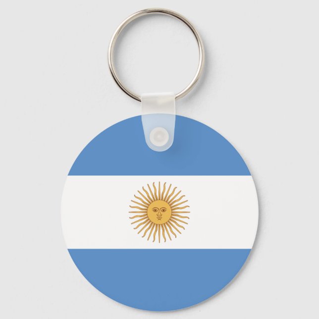 Argentinische Flagge Schlüsselanhänger (Vorderseite)