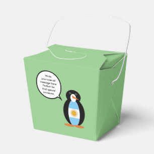 Argentinische Flagge Sprechender Ms. Penguin Take Geschenkschachtel