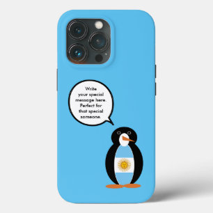Argentinische Flagge Sprechender Ms-Pinguin Person Case-Mate iPhone Hülle