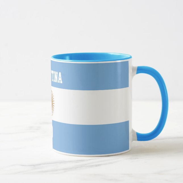 Argentinische Flagge Sun Mai - Lieblingsspielernum Tasse (Rechts)