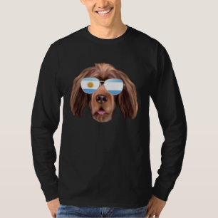Argentinische Flagge Sussex Spaniel Hund Argentini T-Shirt