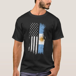 Argentinische Flagge T Shirt Argentinien USA Sh