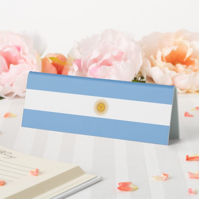 Argentinische Flagge Tischaufsteller (In Situ (Hochzeit))