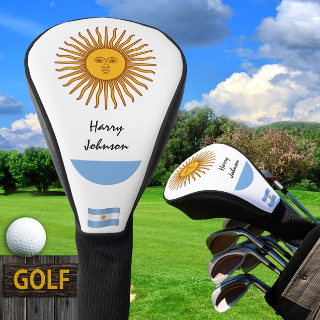 Argentinische Flagge und Mit Monogramm Golf Clubs  Golf Headcover (Von Creator hochgeladen)