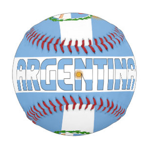 Argentinische Flagge und Wappen Patriotisch Baseball