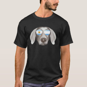 Argentinische Flagge Weimaraner Hund Argentinien T T-Shirt