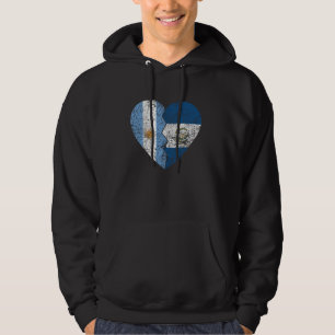 Argentinische Flaggen Guatemalas Herz Argentiniens Hoodie