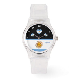 Argentinische Flaggenwache, Herz, Argentinien/Spor Armbanduhr