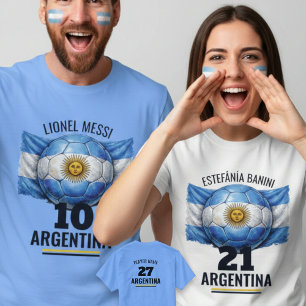 Argentinische Fußball-Nationalflagge Kulturerbe Fu T-Shirt