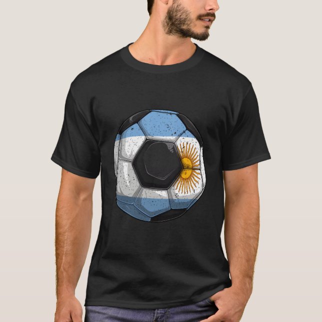 Argentinische Fußballflagge Argentiniens T-Shirt (Vorderseite)