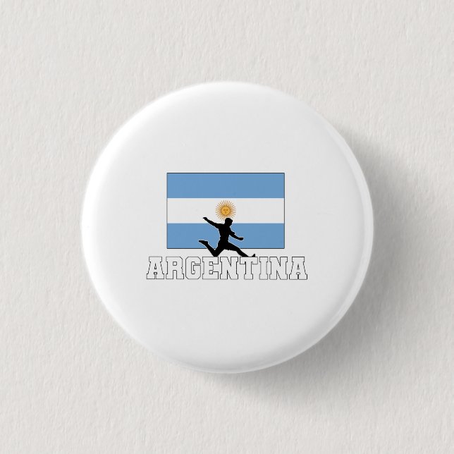 Argentinische Fußballnationalmannschaft Button (Vorderseite)