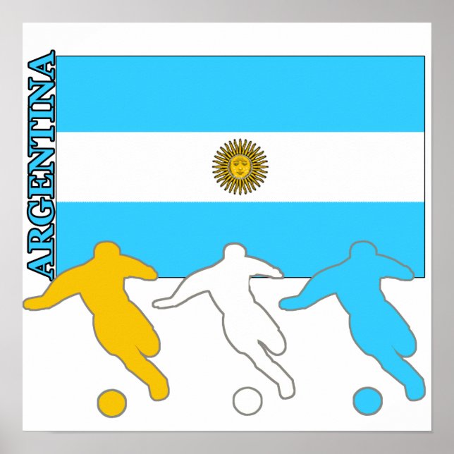 Argentinische Fußballspieler Poster (Vorne)
