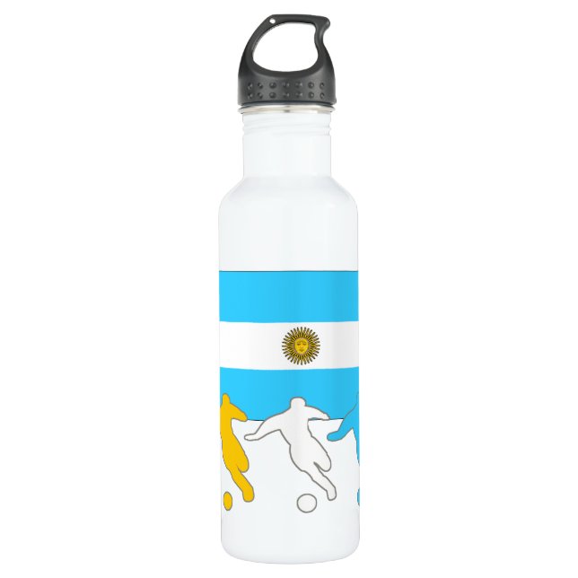 Argentinische Fußballspieler Trinkflasche (Vorderseite)