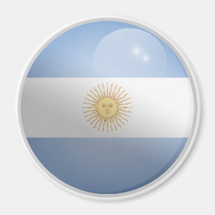 Argentinische Glossy Circle Flag Magnet