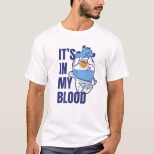 Argentinische Herzblutgefäße Handflagge Argentinie T-Shirt