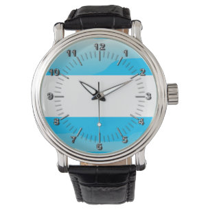 argentinische Hochglanzflagge Armbanduhr