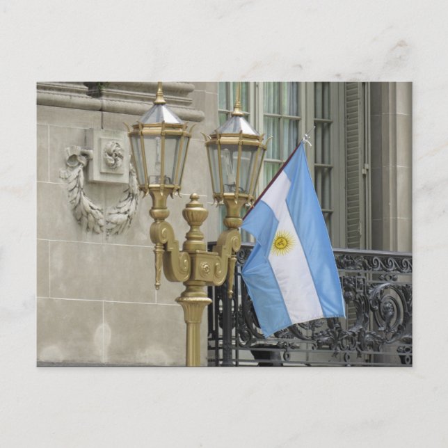 argentinische Lampenflagge Postkarte (Vorderseite)