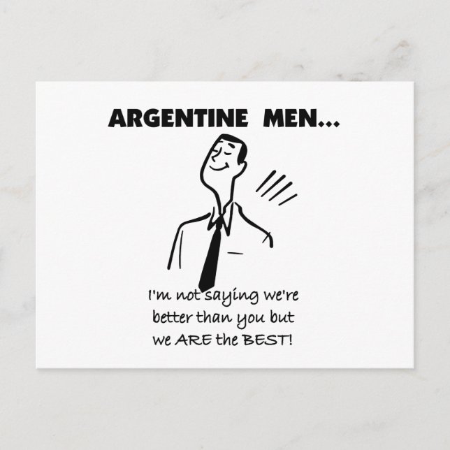 Argentinische Männer Postkarte (Vorderseite)