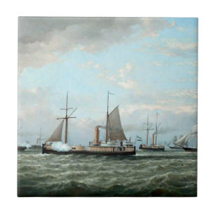 Argentinische Marineflotte Schiffe 1874 Fliese