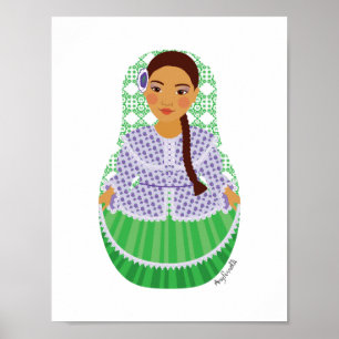 Argentinische Matrjoschka-Plakat Poster