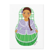 Argentinische Matryoshka Postcard