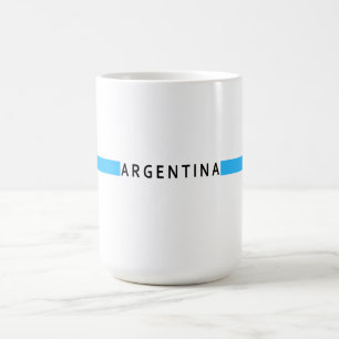 Argentinische Minimalflagge Kaffeetasse