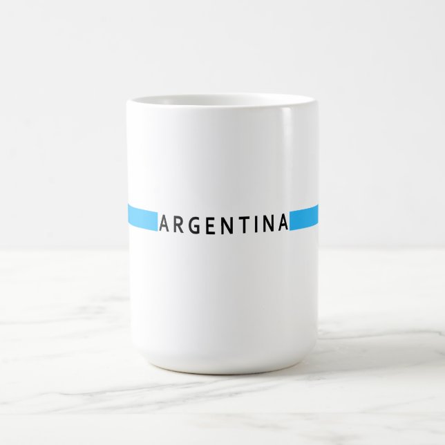 Argentinische Minimalflagge Kaffeetasse (Mittel)