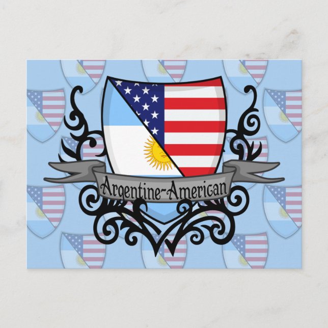 Argentinische Schildflagge Postkarte (Vorderseite)