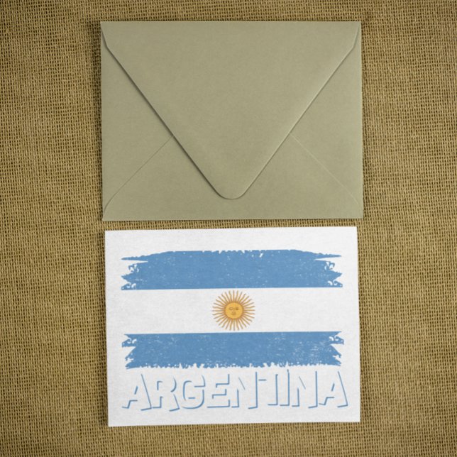 Argentinische Schrift Einladungspostkarte (argentina flag postcard)