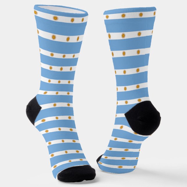 Argentinische Socken, patriotische Argentinische F Socken (Gewinkelt)