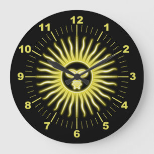 Argentinische Sonne vom Mai Große Wanduhr