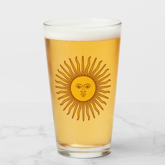 Argentinische Sonne vom Mai / Sol de Mayo Glas (Vorne (Gefüllt))