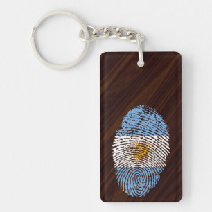 Argentinische Touchfingerabdruckflagge Schlüsselanhänger