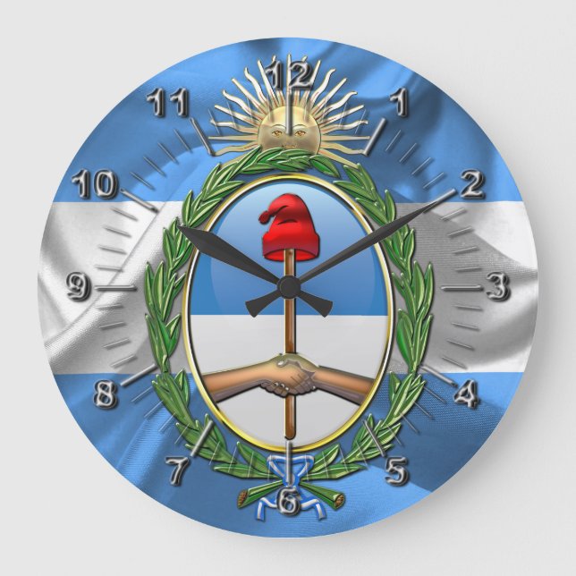 Argentinische Wappen Große Wanduhr (Vorderseite)