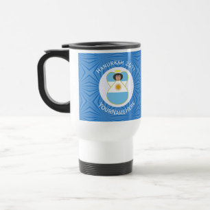 Argentinischer Chanukka-Engel-Flagge Personalisier Reisebecher