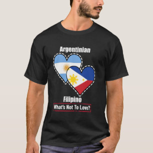 Argentinischer Filipino-Herz-Flaggen Was gibt es n T-Shirt