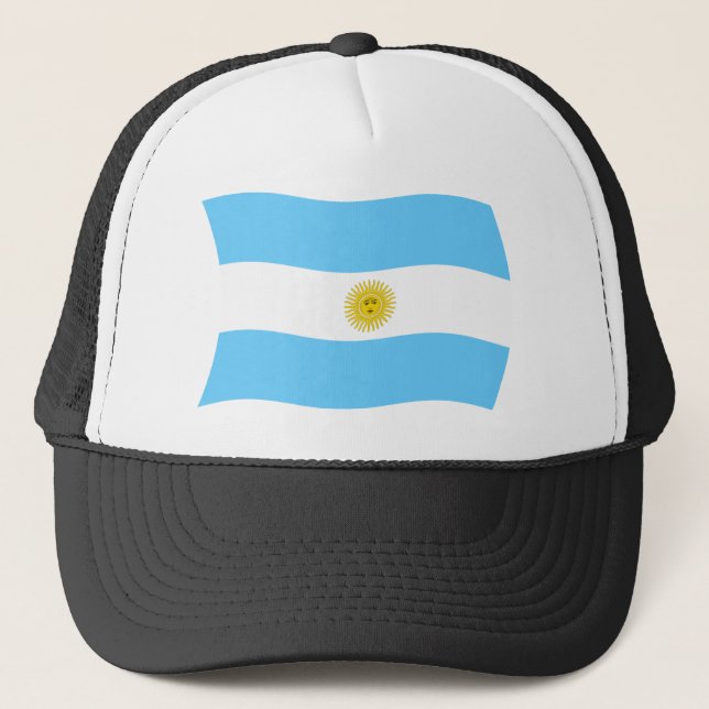 Argentinischer Flaggenhut Truckerkappe (Vorderseite)