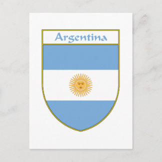 Argentinischer Flaggenschild Postkarte