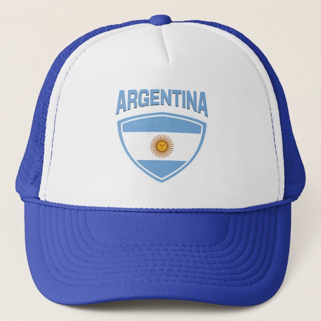 Argentinischer Flaggenschild Truckerkappe (Vorderseite)