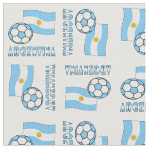 Argentinischer Fußball und Flagge Stoff