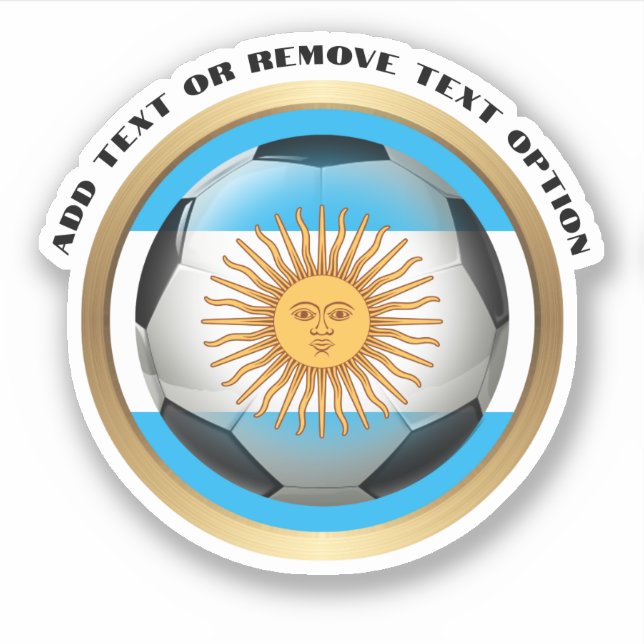 Argentinischer Fußballsport Aufkleber (Vorderseite)