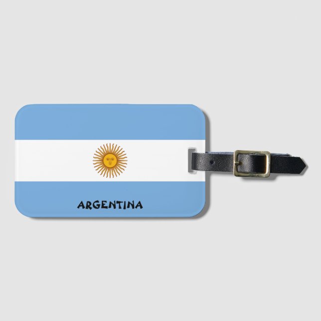Argentinischer Nationalflagge Patriotisch Gepäckanhänger (Vorderseite (Horizontal))